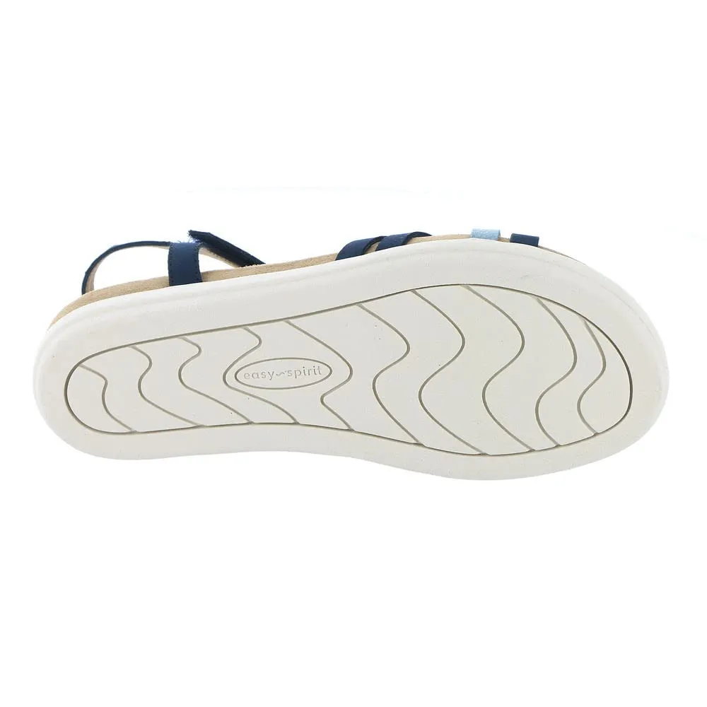 Easy Spirit Women's DOTTLE3 Flat Sandal, Blue 400, 9