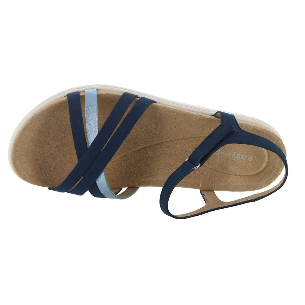 Easy Spirit Women's DOTTLE3 Flat Sandal, Blue 400, 9