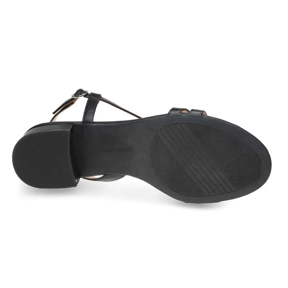 Easy Spirit Women's Glenni Sandal, Black, 9 Wide