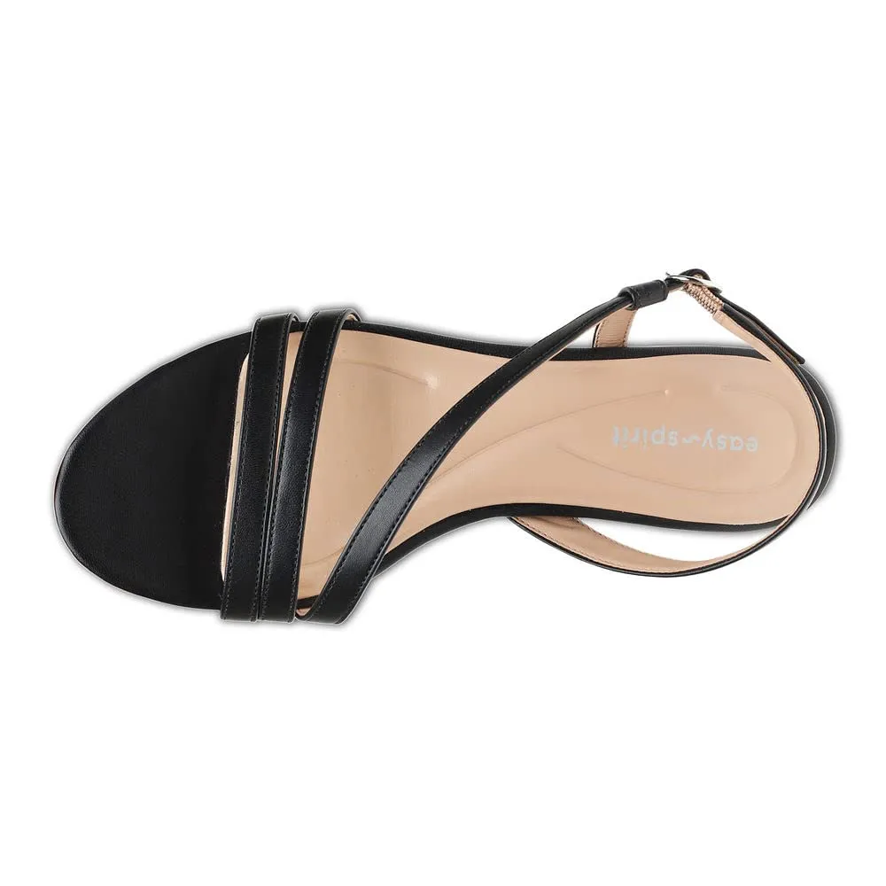 Easy Spirit Women's Glenni Sandal, Black, 9 Wide