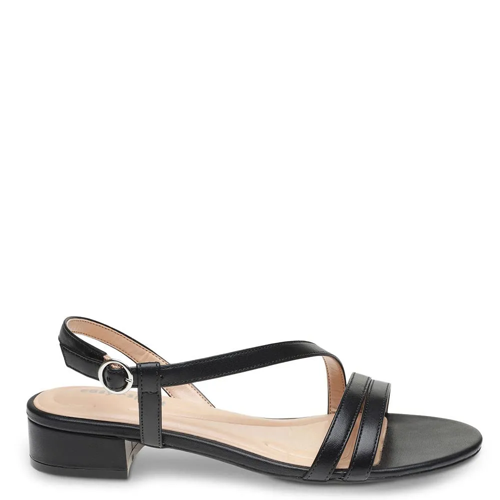 Easy Spirit Women's Glenni Sandal, Black, 9 Wide