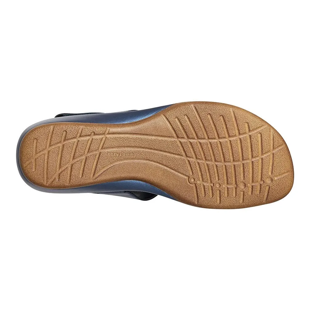 Easy Spirit Women's Hazel Wedge Sandal, Blue 400, 9.5 Wide
