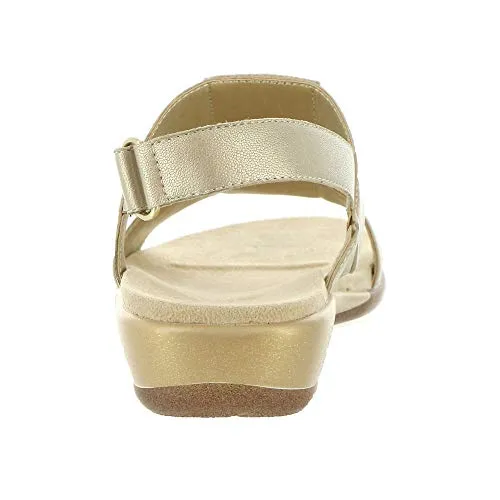 Easy Spirit Women's Hazel Wedge Sandal, Gold 710, 10
