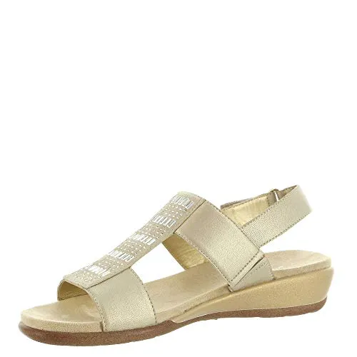 Easy Spirit Women's Hazel Wedge Sandal, Gold 710, 10