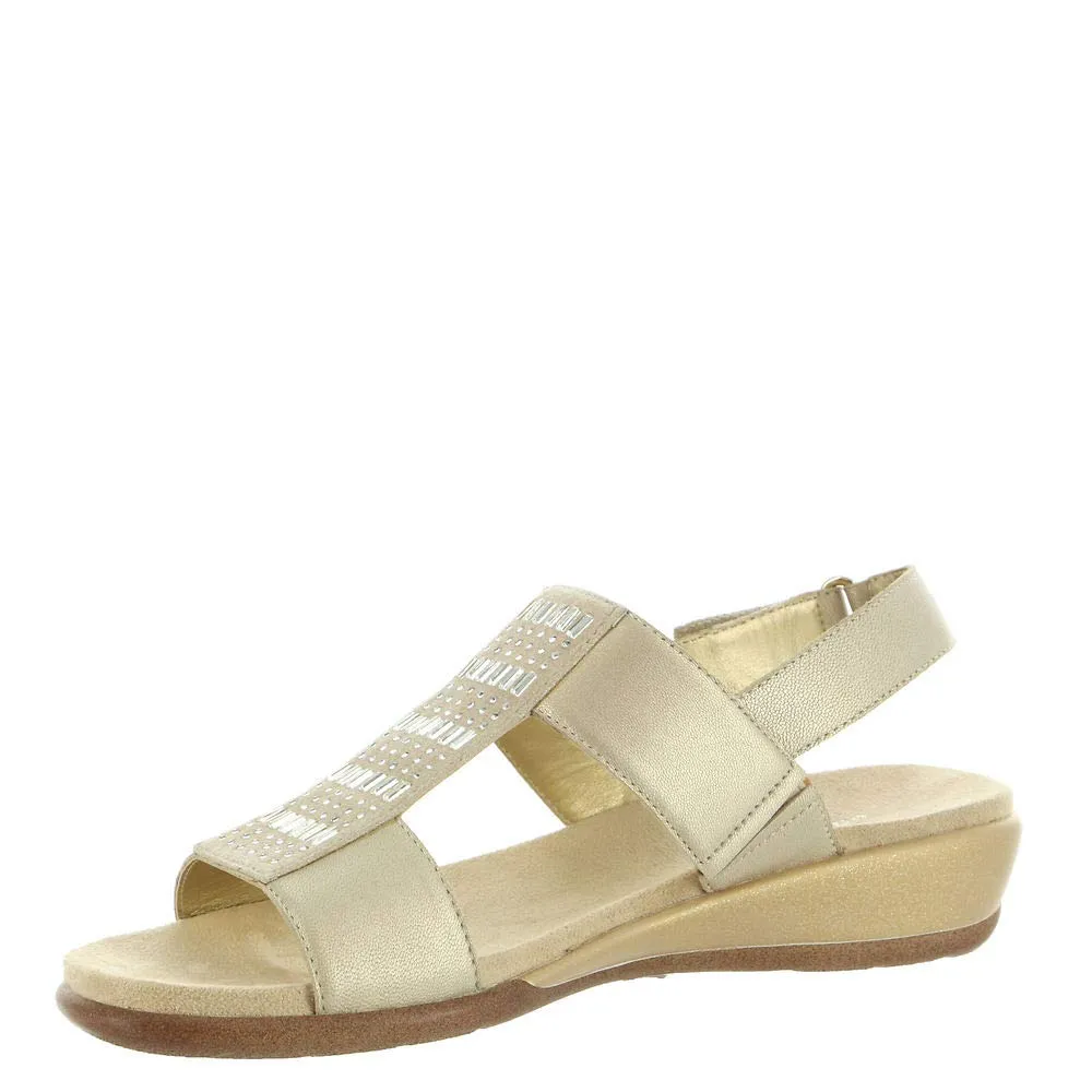 Easy Spirit Women's Hazel Wedge Sandal, Gold 710, 8