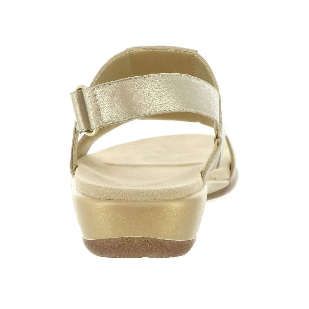 Easy Spirit Women's Hazel Wedge Sandal, Gold 710, 8