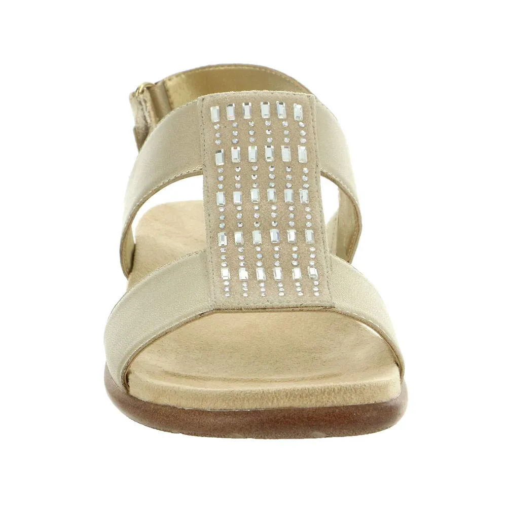 Easy Spirit Women's Hazel Wedge Sandal, Gold 710, 8