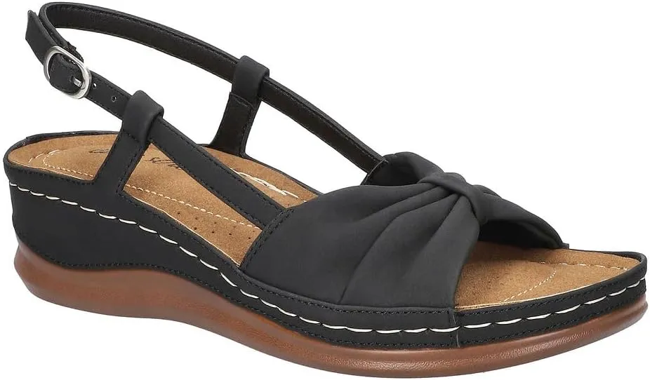 Easy Street Jupiter Womens Sandal 65 CD US Black, 6.5 Wide
