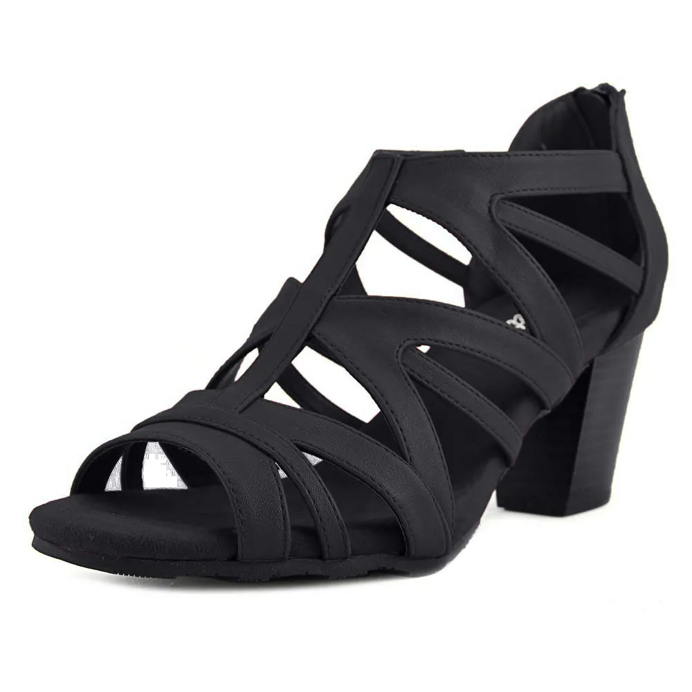 Easy Street Women's Amaze Heeled Sandal, Black, 5.5