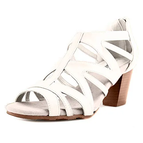 Easy Street Women's Amaze Heeled Sandal, White, 9