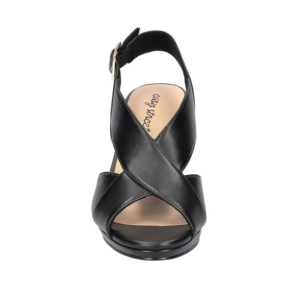 Easy Street Women's Christy Heeled Sandal, Black, 9