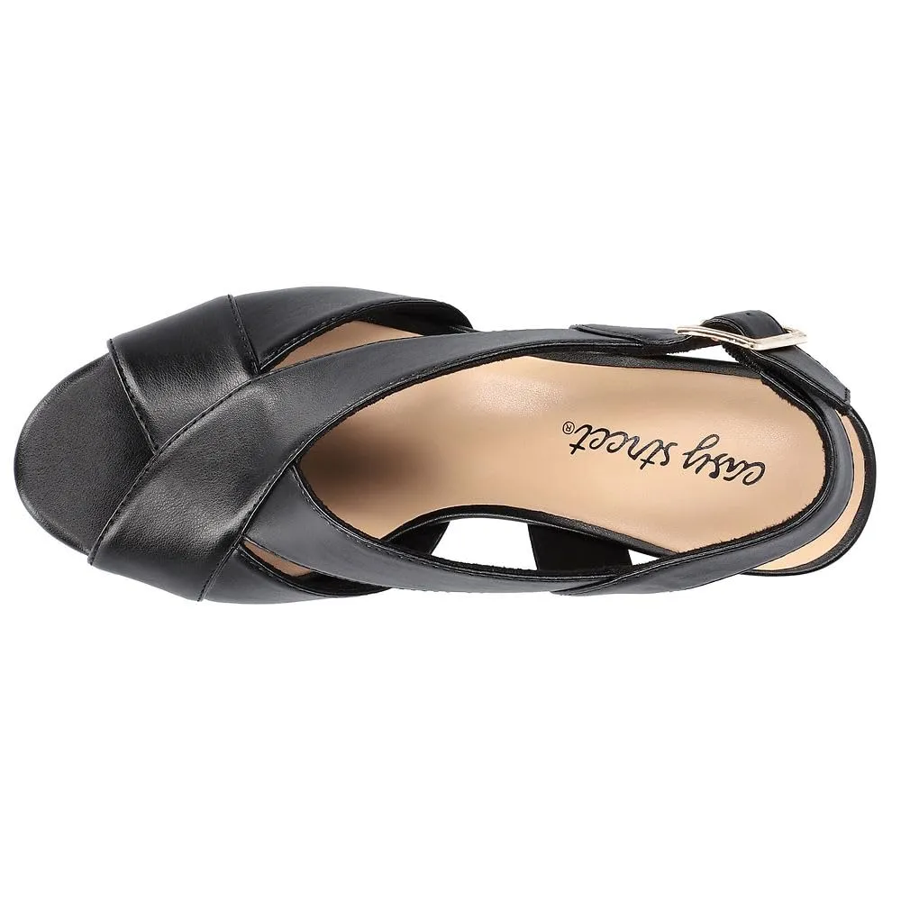 Easy Street Women's Christy Heeled Sandal, Black, 9