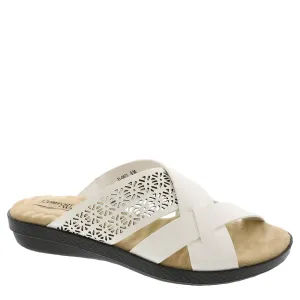 Easy Street Women's COHO Slide Sandal, White, 9 Wide