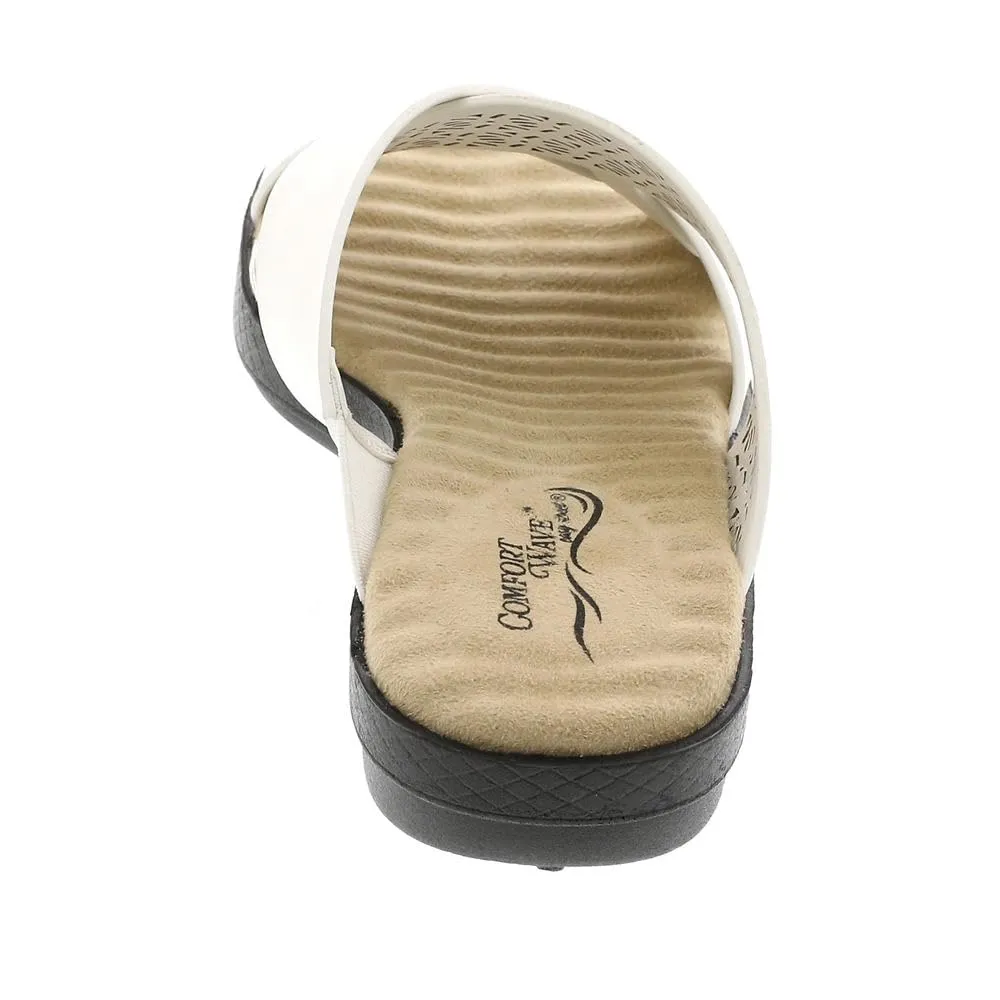 Easy Street Women's COHO Slide Sandal, White, 9 Wide
