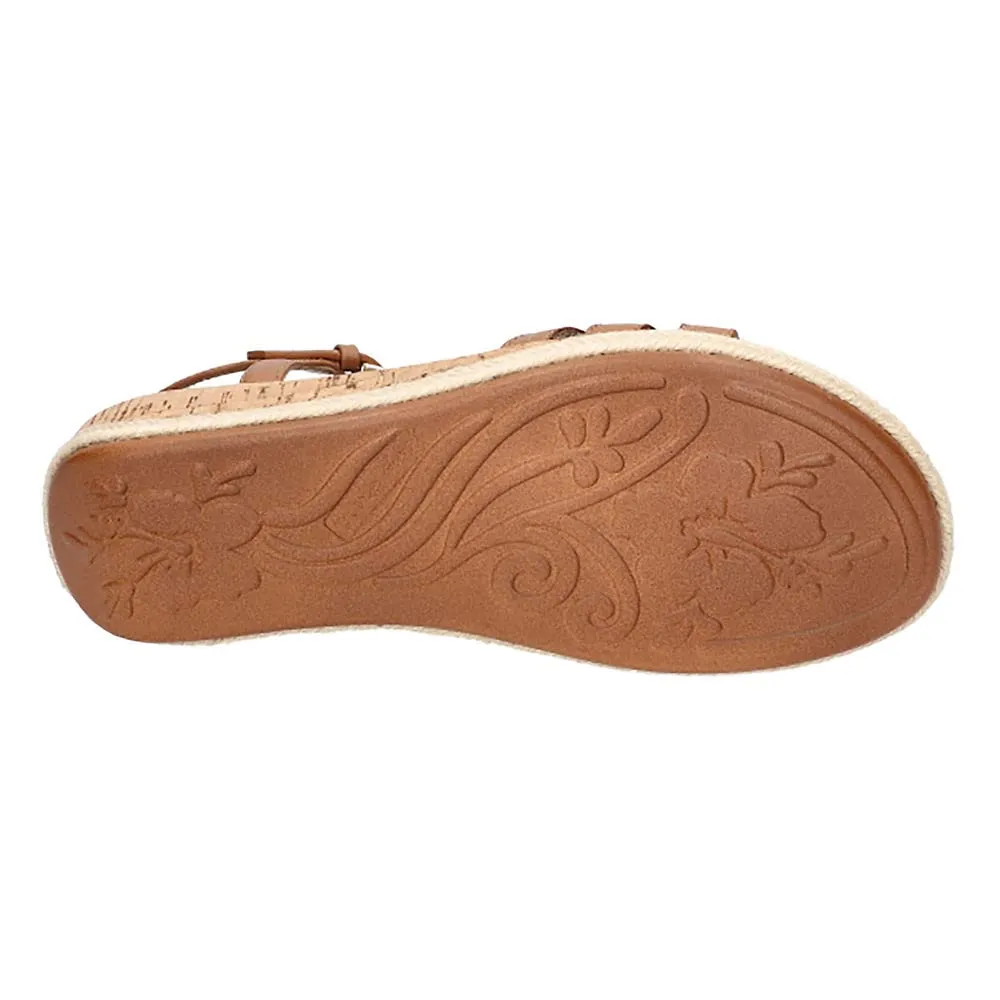 Easy Street Women's Dorinda Wedge Sandal, Tan, 7