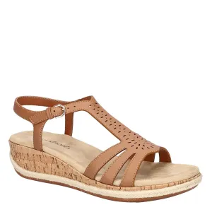 Easy Street Women's Dorinda Wedge Sandal, Tan, 7