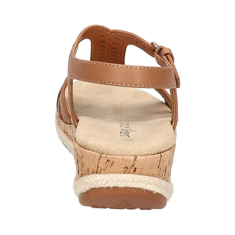 Easy Street Women's Dorinda Wedge Sandal, Tan, 7