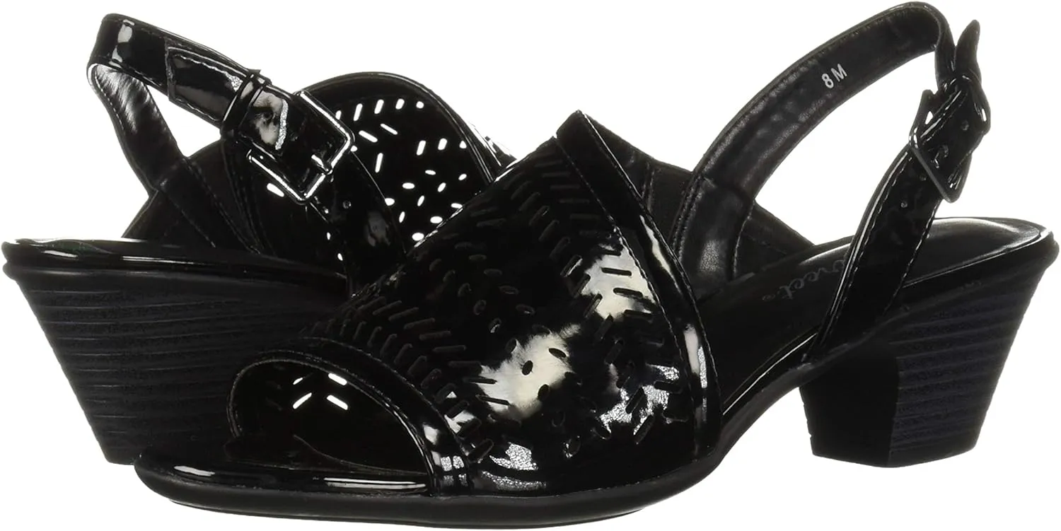 Easy Street Women's Goldie Dress Casual Sandal with Cutouts Heeled