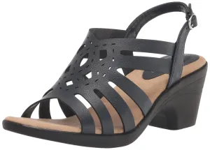 Easy Street Women's JIRA Heeled Sandal, Navy, 10