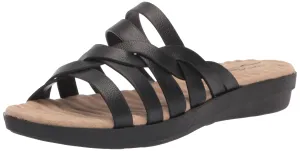 Easy Street Women's Sheri Wedge Sandal, Black, 10 X-Wide