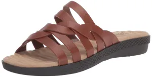 Easy Street Women's Sheri Wedge Sandal, Cognac, 6