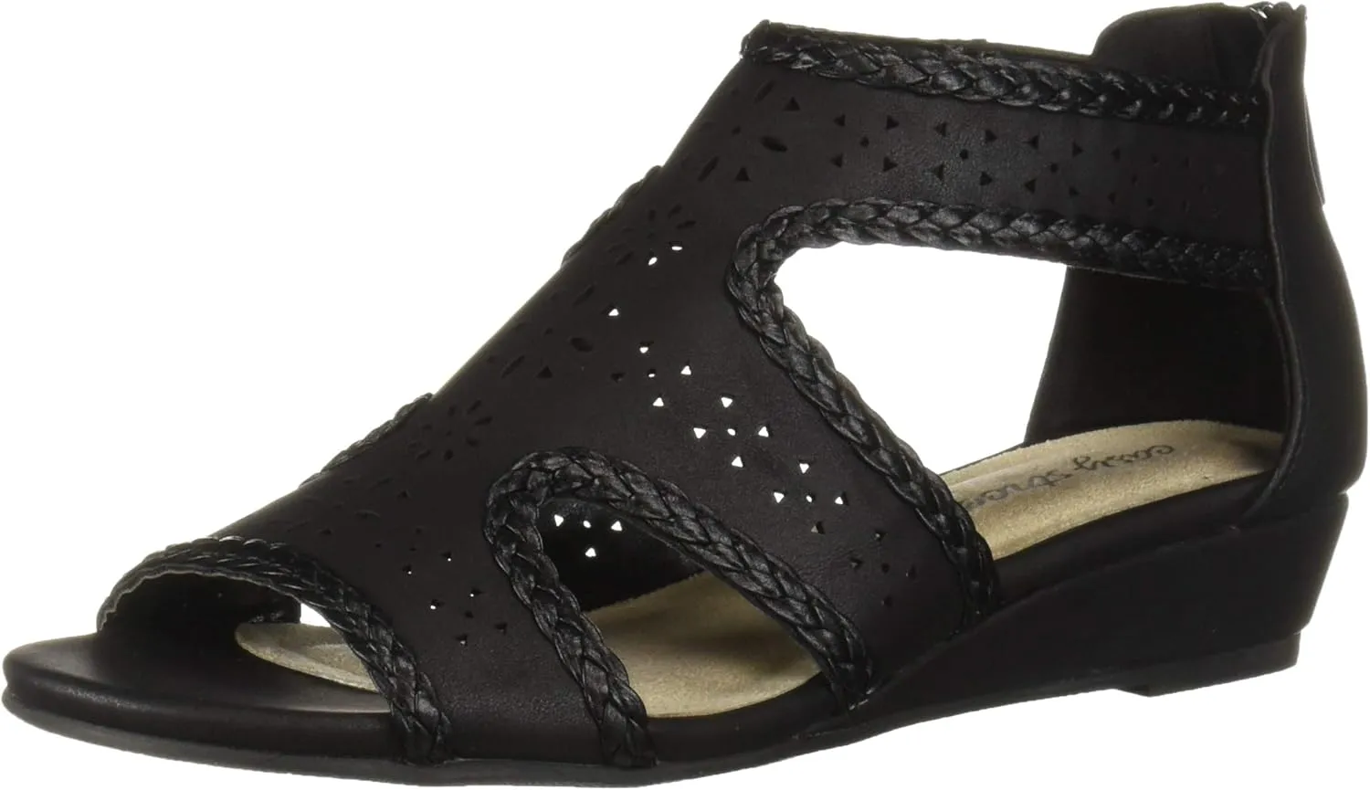 Easy Street Women's Thelma Dress Casual Sandal with Back Zipper Wedge