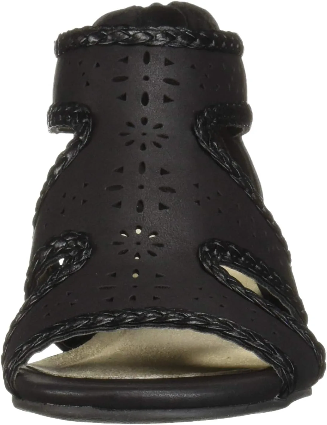 Easy Street Women's Thelma Dress Casual Sandal with Back Zipper Wedge