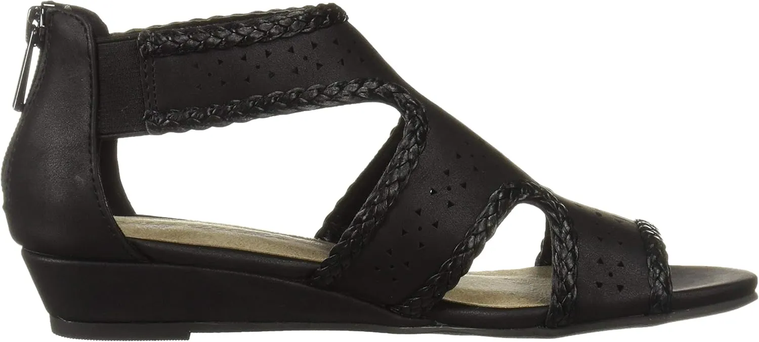 Easy Street Women's Thelma Dress Casual Sandal with Back Zipper Wedge