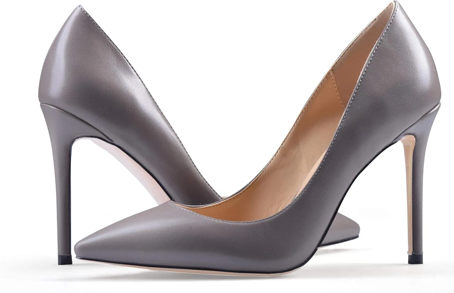 Eldof Women's Classic Dress Pumps Shoes, Sexy Pointed Toe 4" Stiletto High Heels, Office Formal Slip On Size 5-13