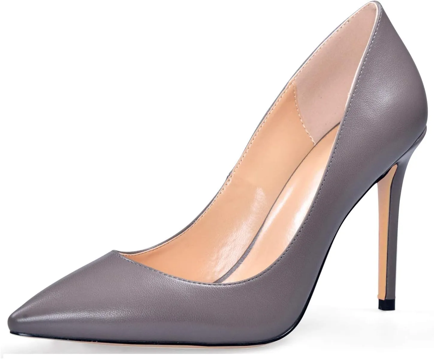 Eldof Women's Classic Dress Pumps Shoes, Sexy Pointed Toe 4" Stiletto High Heels, Office Formal Slip On Size 5-13