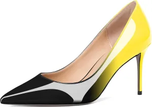 Eldof Women's High Heel Pumps - Classy Pointy Toe Pumps_- Office Wedding Party Event Comfort Heels