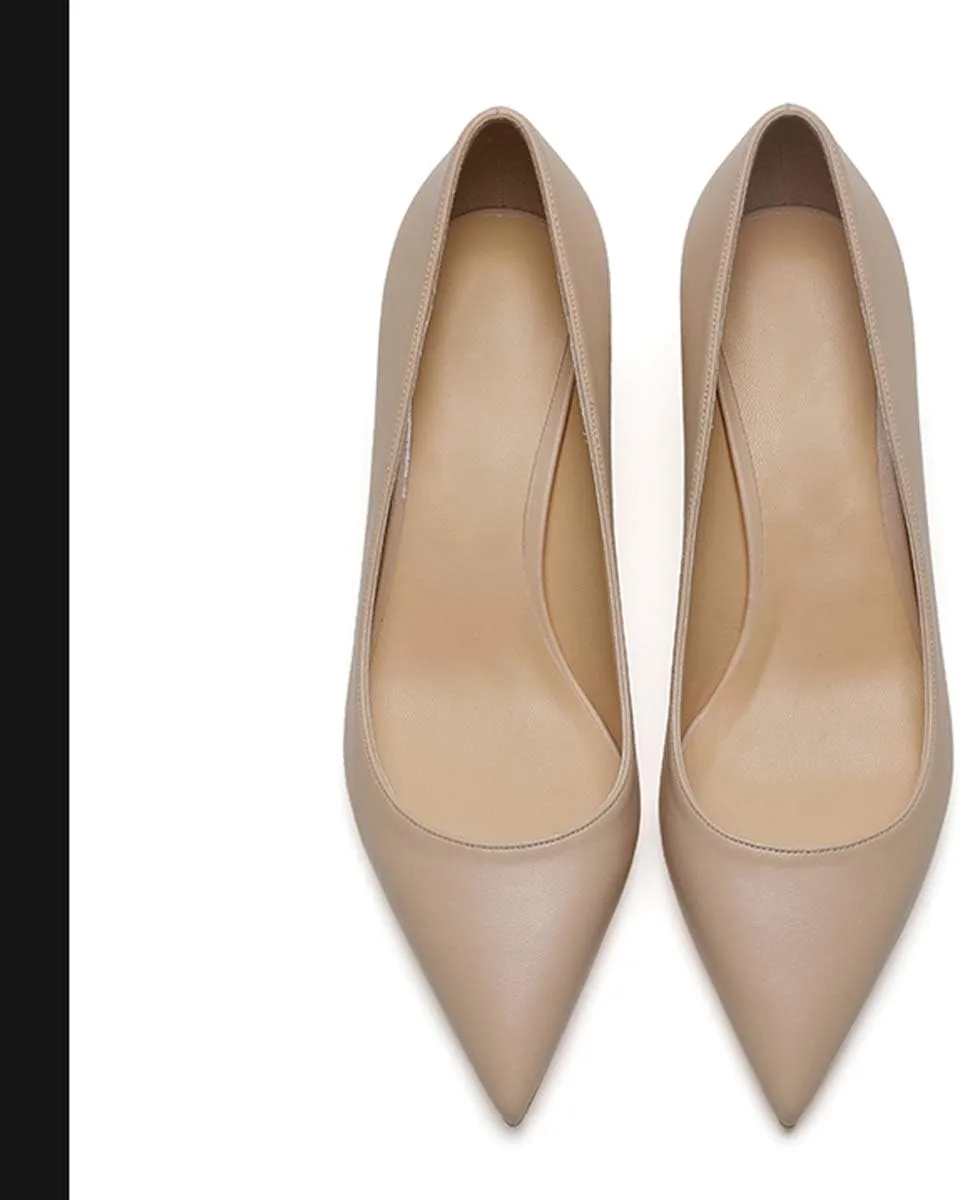 Eldof Women's Kitten Heel Pumps Pointed Toe Low Heels Slip on Comfort Pumps 2.6 Inches for Dress Party Office