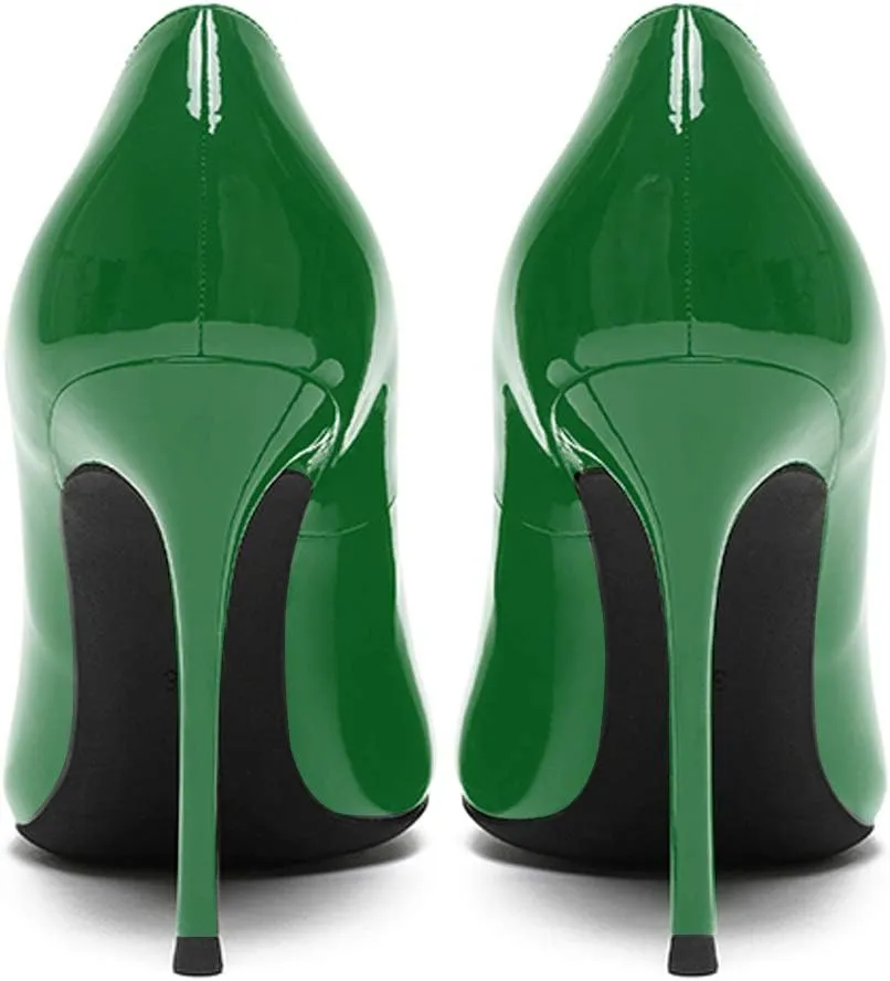 Eldof Womens Pointed Toe Pumps High Heel Stilettos Classic Slip On 4" Heels Wedding Party Office Pumps for Women