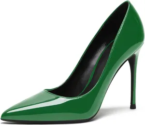 Eldof Womens Pointed Toe Pumps High Heel Stilettos Classic Slip On 4" Heels Wedding Party Office Pumps for Women