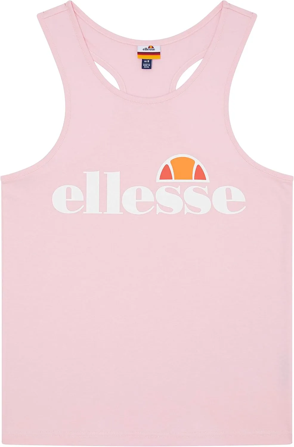 ellesse Women's Vest Top Abigaille Core Fashion Athletics Logo Printed Clothing (as1, Alpha, s, Regular, Regular, Standard, Pink, S)