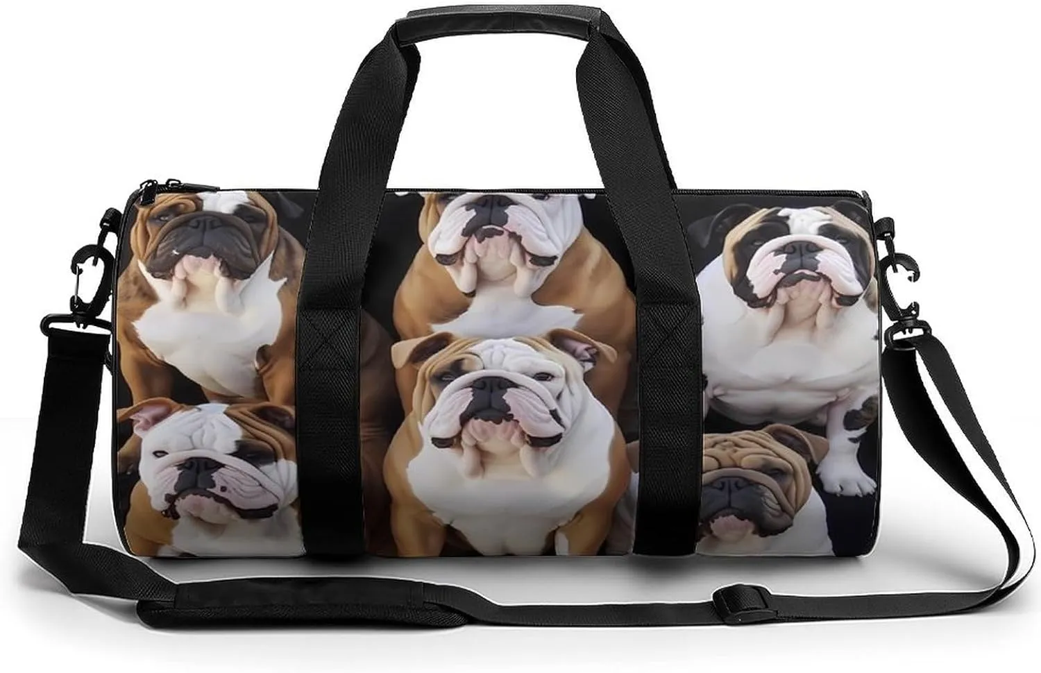 English Bulldogs Duffel Bag for Men Women Gym Bag Sports Small Overnight Bag for Travel Weekender