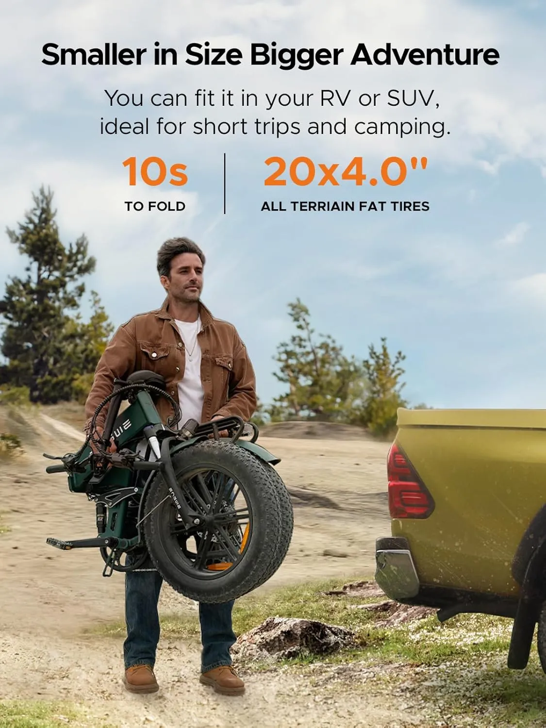 ENGWE Engine Pro 2.0 1200W Peak Power 75N.m Torque Sensor Ebike, 4.0 * 20” Fat Tire Folding Electric Bike for Adults, 52V 16AH Battery Up to 28MPH 68Mile Long Range, Full Suspension All Terrain