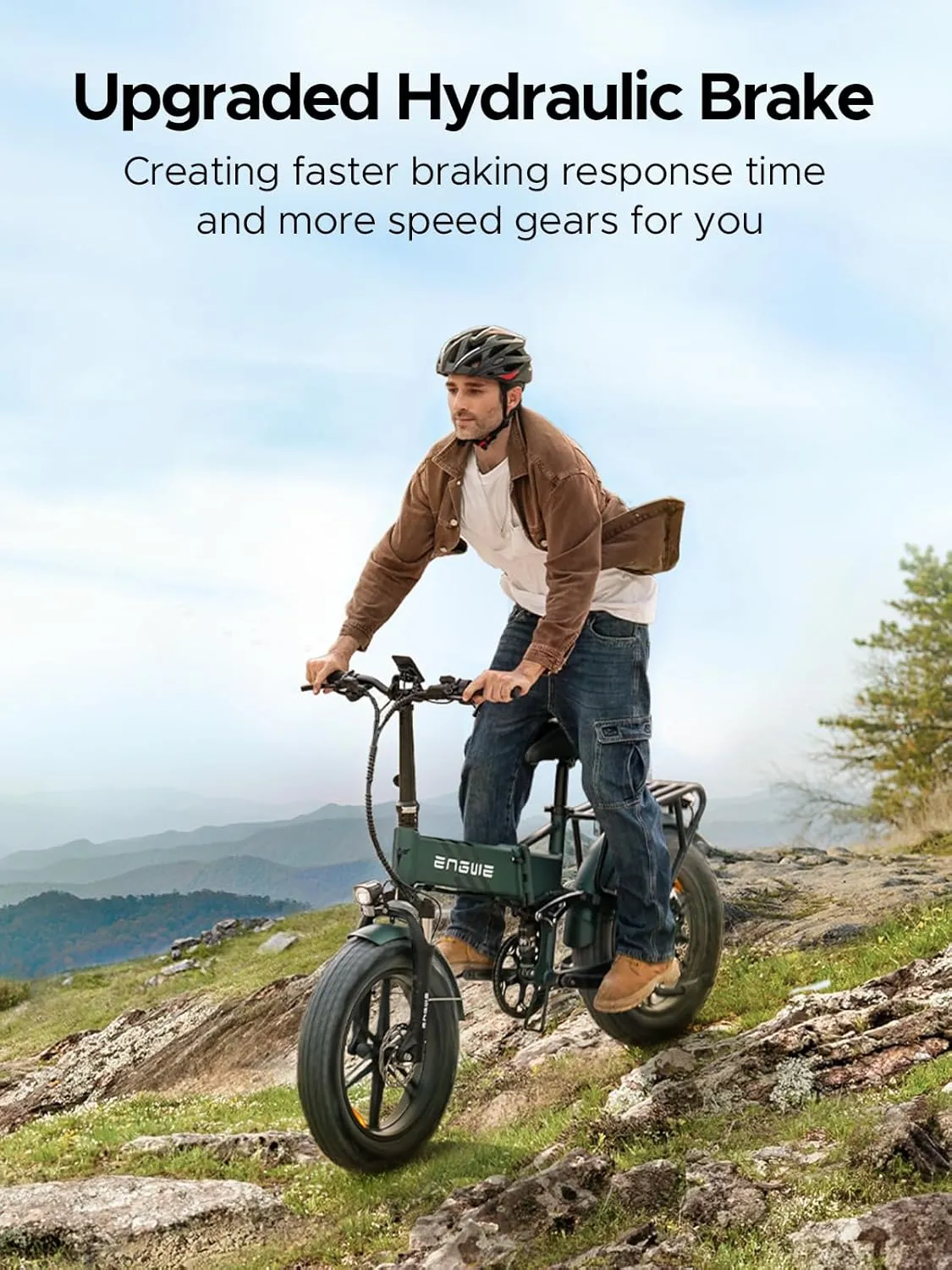 ENGWE Engine Pro 2.0 1200W Peak Power 75N.m Torque Sensor Ebike, 4.0 * 20” Fat Tire Folding Electric Bike for Adults, 52V 16AH Battery Up to 28MPH 68Mile Long Range, Full Suspension All Terrain
