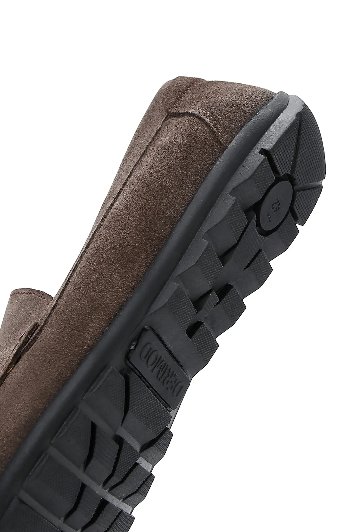 Erkek Vizon Püsküllü Süet Deri Casual Loafer