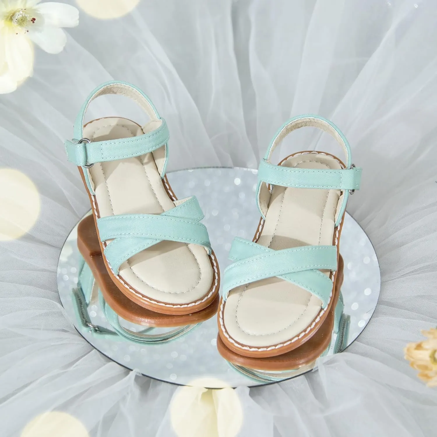 ESTINE Girls Sandal Dress Shoe for Toddler/Little Kid Party School Shoe