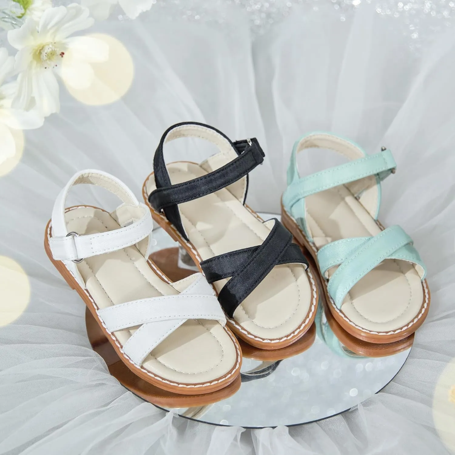 ESTINE Girls Sandal Dress Shoe for Toddler/Little Kid Party School Shoe