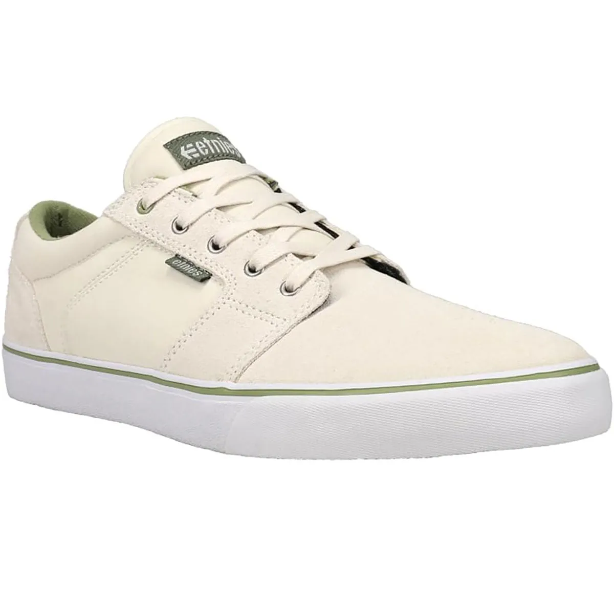 Etnies Men's Barge LS White/Green Low Top Sneaker Shoes (167)