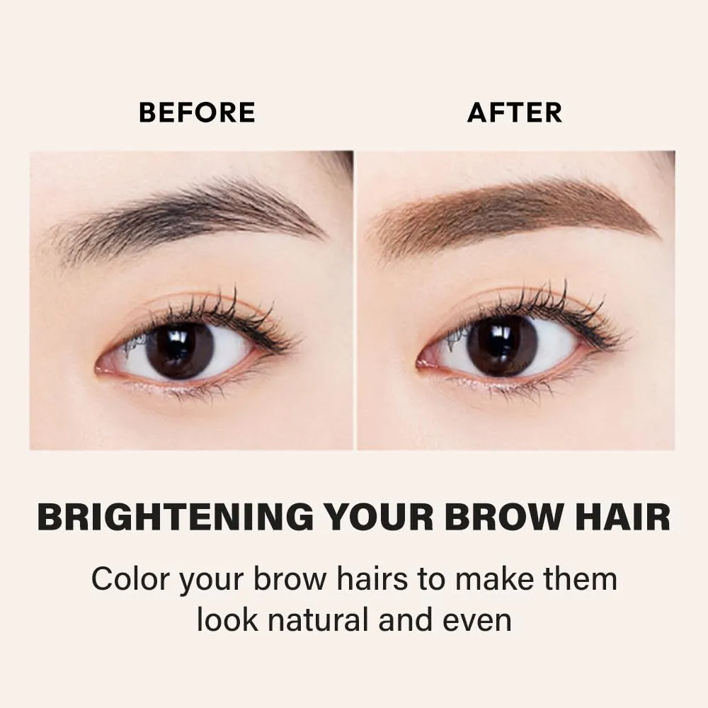 ETUDE Color My Brows Big Size - Light Brown (9g) | Beeswax & Carnauba Wax | Eyebrow Mascara, Quickly Fixing Natural Eyebrow Makeup with Care Effect | Korean Makeup, Kbeauty