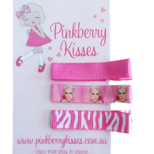 Everyday Non Slip Hair Clip Set - Singing with PINK