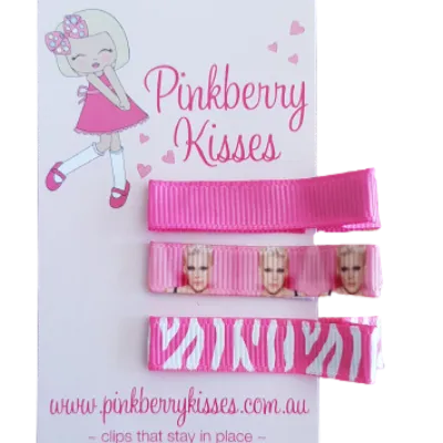 Everyday Non Slip Hair Clip Set - Singing with PINK