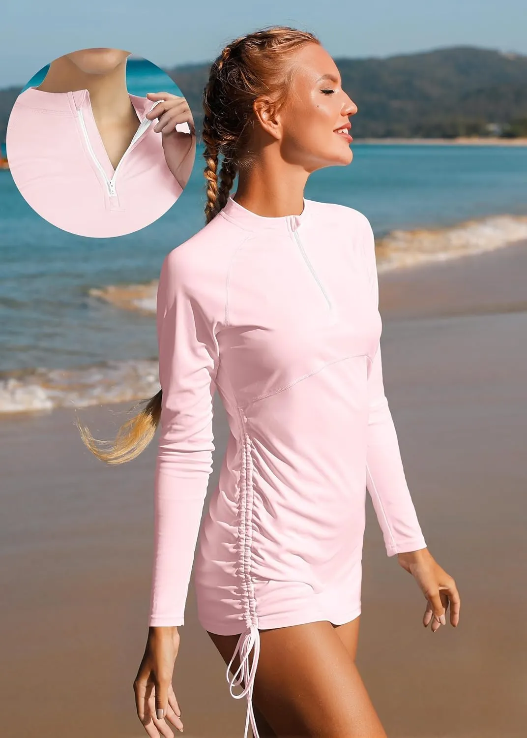 Ewedoos Rash Guard for Women UPF 50  Sun Protection Clothing Swim Shirts for Woman SPF Shirts Long Sleeve UV Sun Shirts