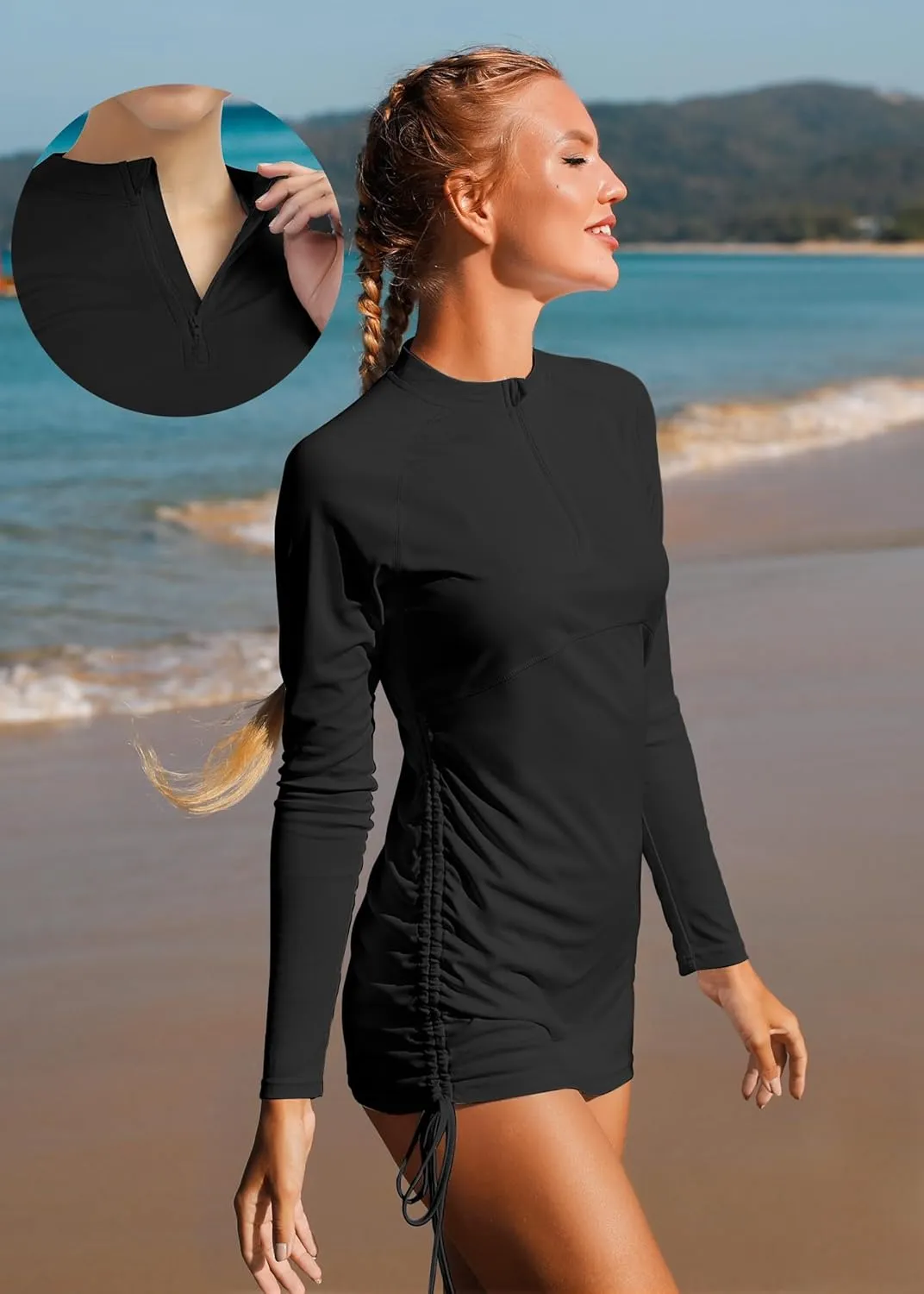 Ewedoos Rash Guard for Women UPF 50  Sun Protection Clothing Swim Shirts for Woman SPF Shirts Long Sleeve UV Sun Shirts