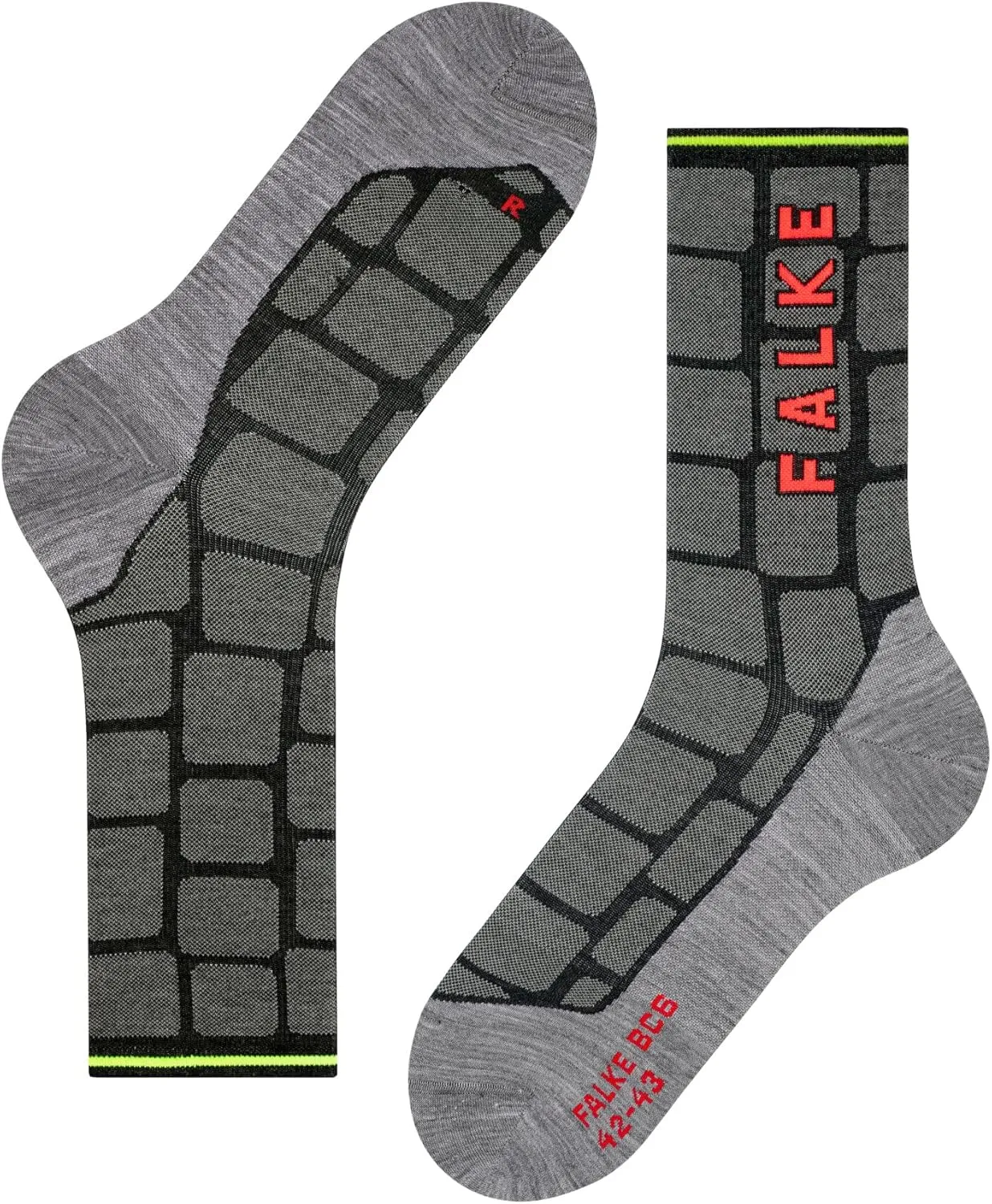 FALKE Unisex BC6 Pro Cobblestone Cycling Socks, 1 Pair