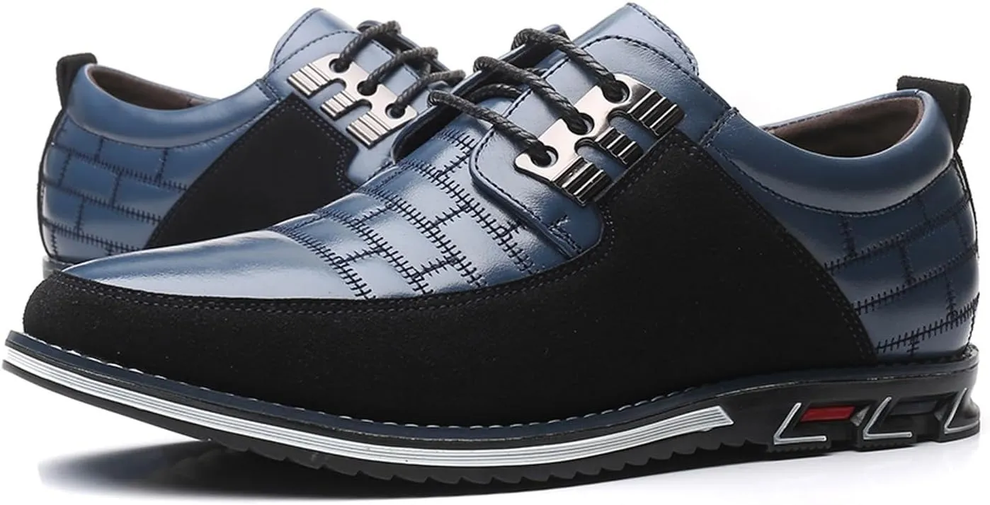 Fashion Style Men's Breathable Comfortable Business Lace Up Leisure Solid Color Leather Shoes All Shoes for Men