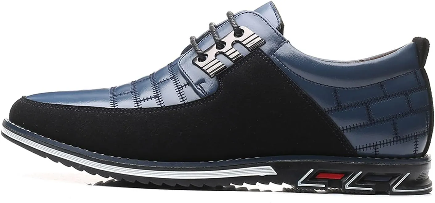Fashion Style Men's Breathable Comfortable Business Lace Up Leisure Solid Color Leather Shoes All Shoes for Men